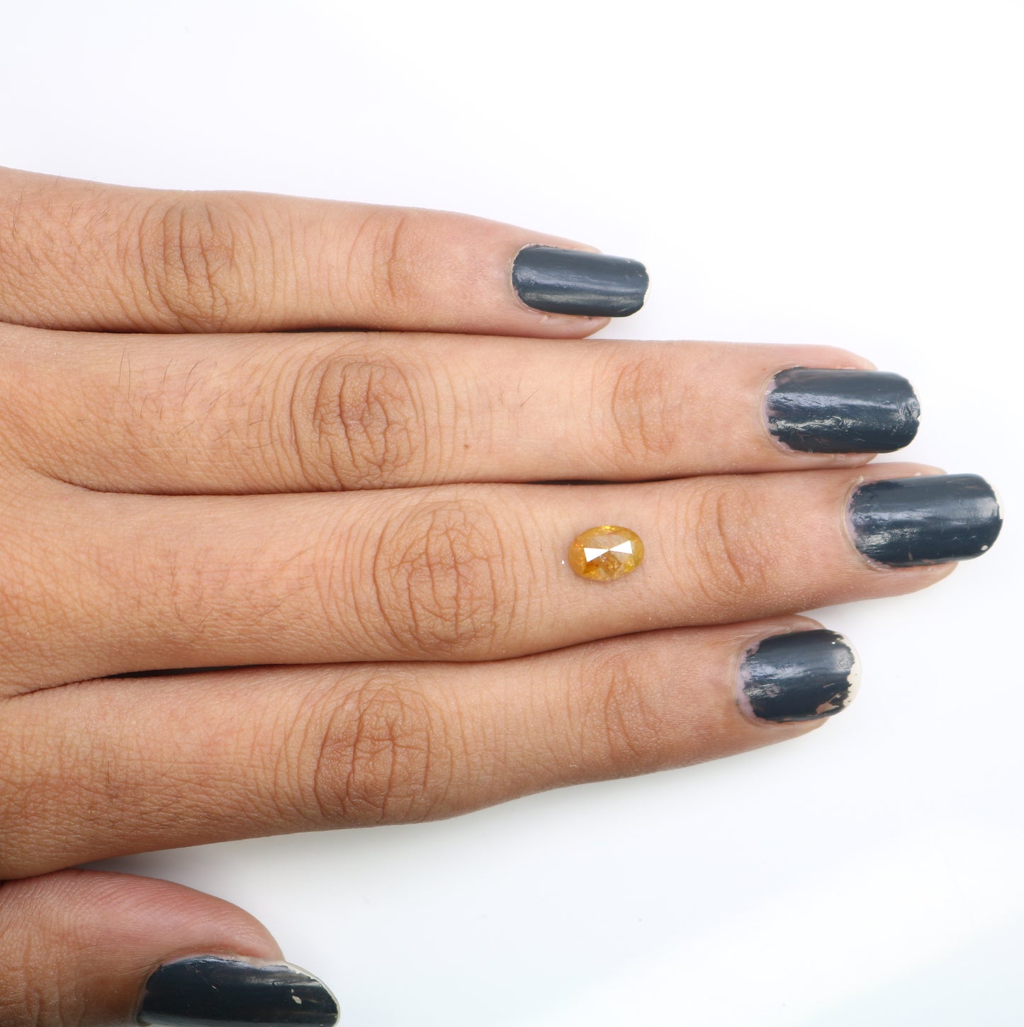 1.15 CT Oval Shape Natural Orange 7.20 MM Loose Diamond For Wedding Ring - JayKrishna Diamond