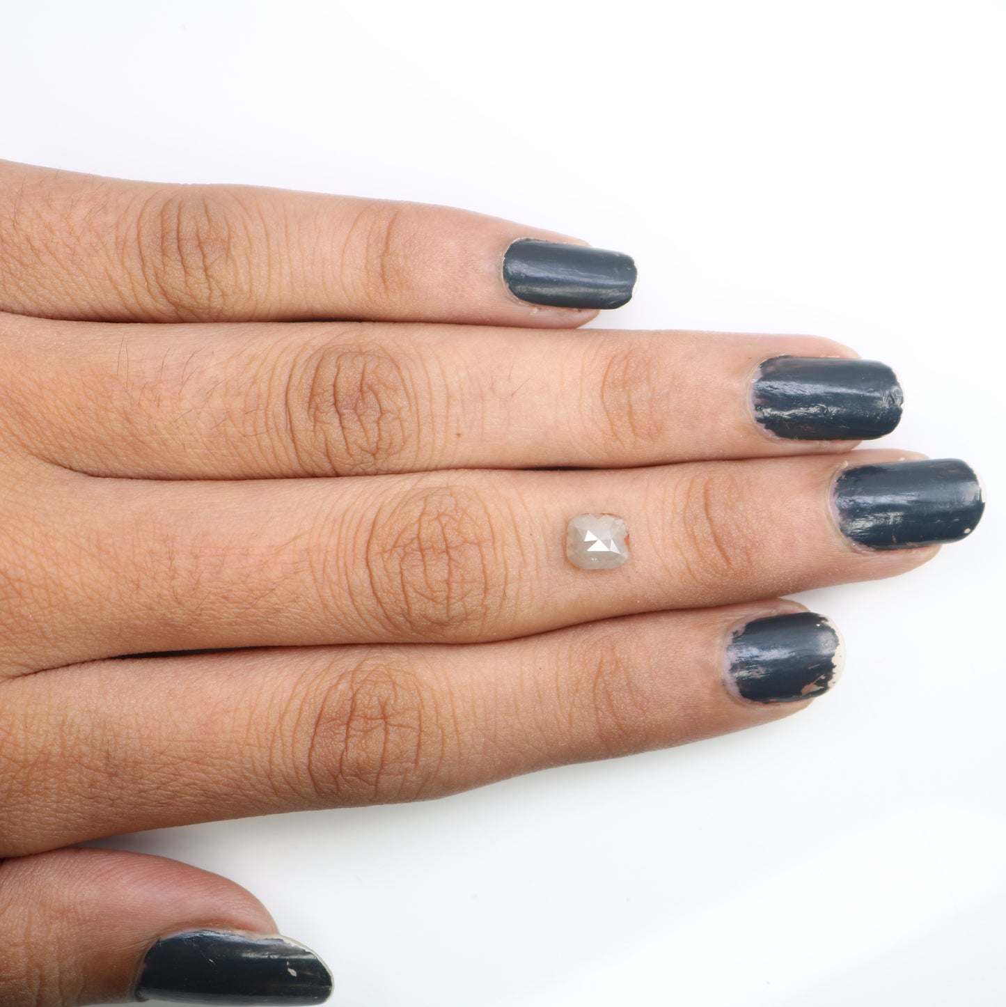 0.93 CT Grey Emerald Shape 6.00 MM Polished Diamond For Engagement Ring - JayKrishna Diamond