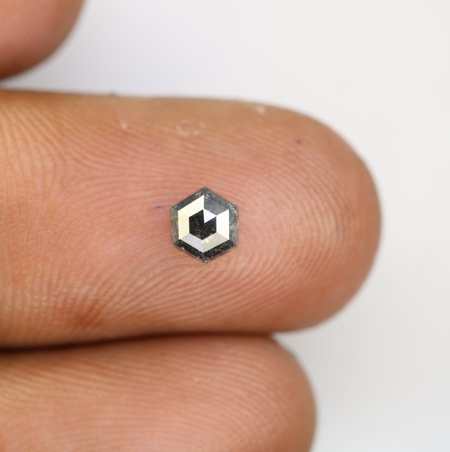 0.55 CT Elongated Hexagon Salt and Pepper Diamond – Rare Loose Gem for Modern Engagement Rings - JayKrishna Diamond