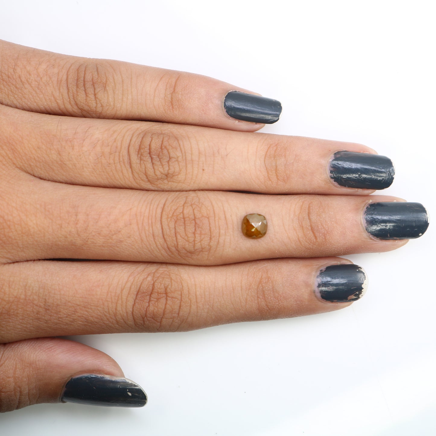 0.65 CT Orange Cushion Shape Diamond (5.80 MM) for Wedding Ring - Unique Gemstone for Custom Bridal Jewelry Designs - JayKrishna Diamond