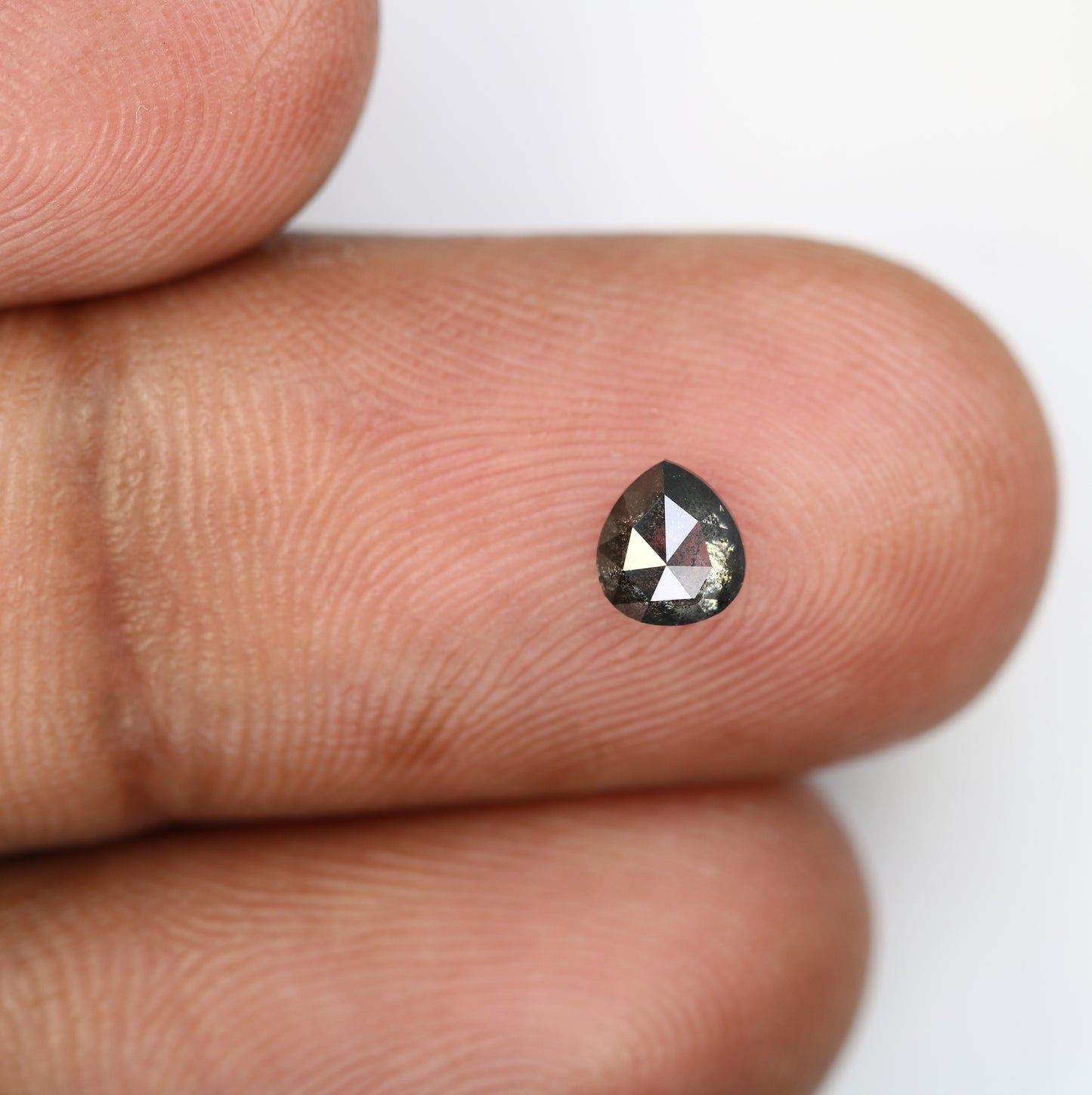 0.45 Carat 5 MM Loose Natural Salt and Pepper Pear Cut Diamond for Promise Ring and Custom Fine Jewelry Design - JayKrishna Diamond