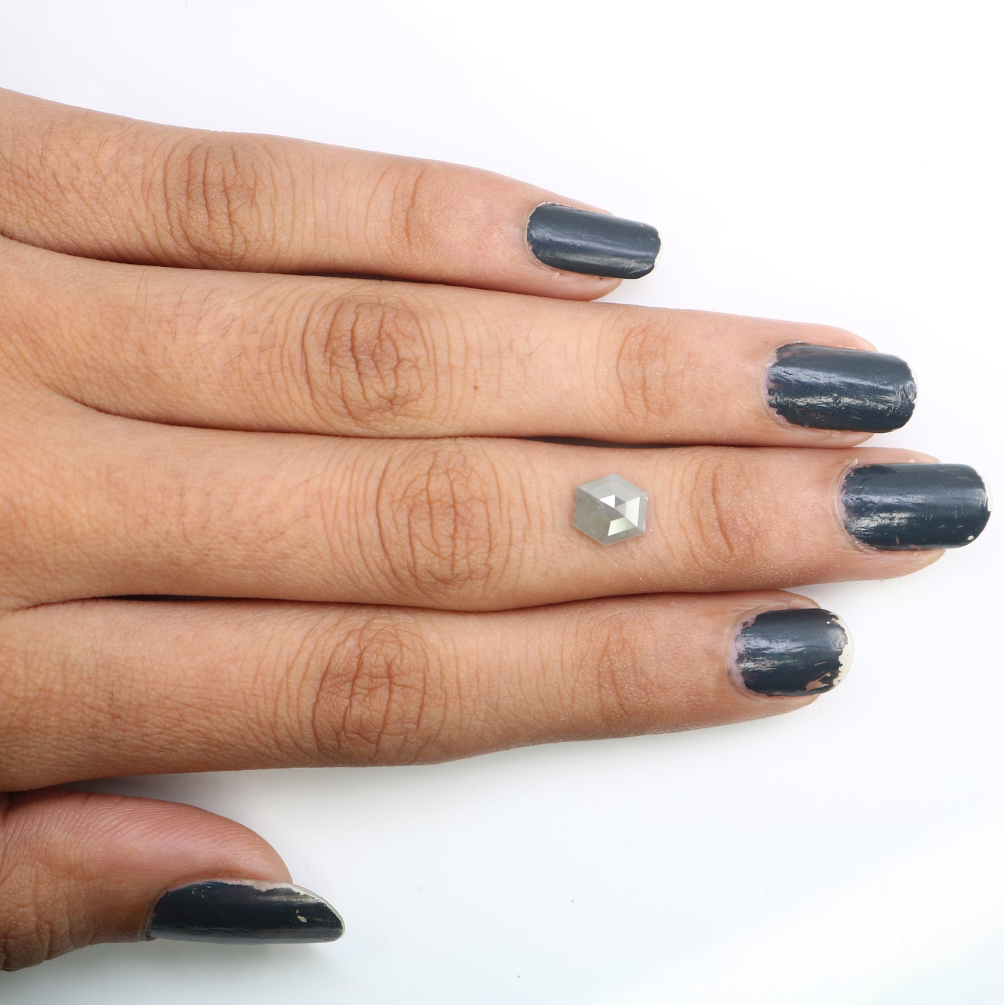 1.00 CT Geometric Shape Grey 7.00 MM Natural Diamond For Engagement Ring - JayKrishna Diamond