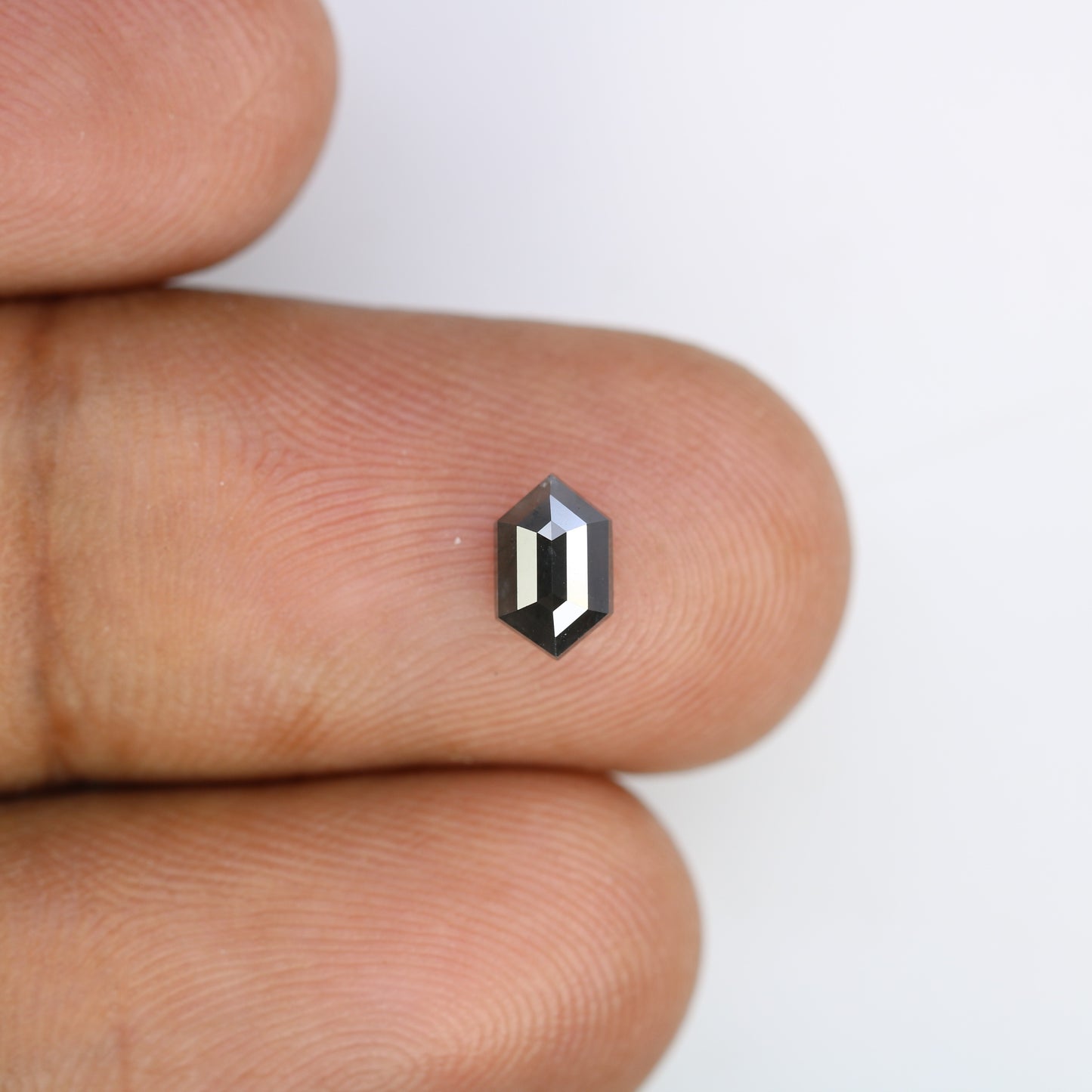 0.61 CT Elongated Hexagon Cut Black Diamond for a Unique Engagement Ring: Stylish Gemstone Jewelry Choice - JayKrishna Diamond