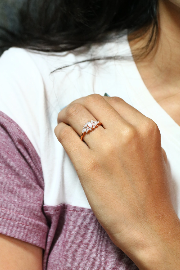 Natural Marquise Shape Designer Engagement Ring - JayKrishna Diamond