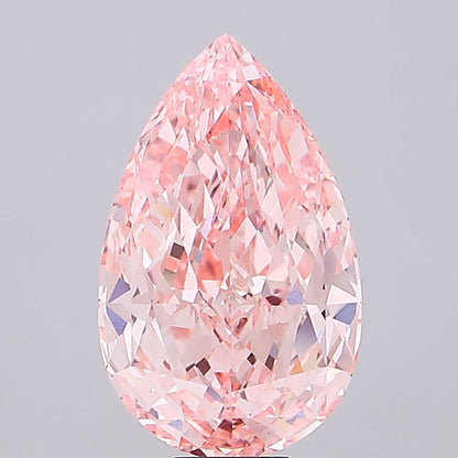 15.16 Carat Pink Color, Pear Shape Lab Grown Diamond | IGI Certified