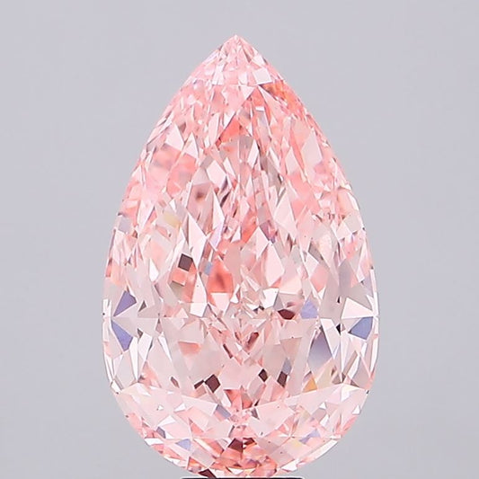 15.16 Carat Pink Color, Pear Shape Lab Grown Diamond | IGI Certified