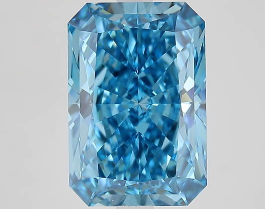 4.78 Cts Emerald Cut IGI Certified Fancy Blue Lab Grown Diamond VS 2 Clarity