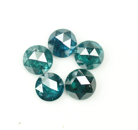 0.87 CT Blue Treated Rose Cut Diamond For Making Bracelet