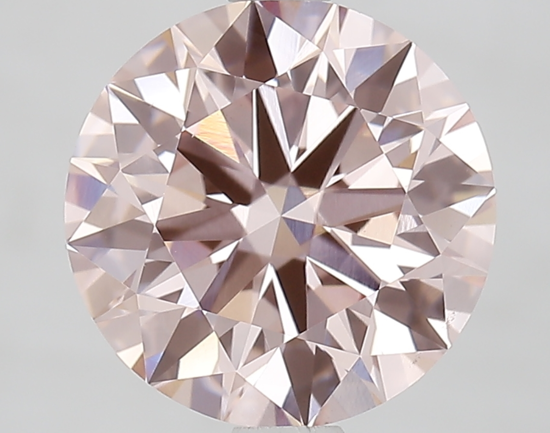 2.63 CT Round Cut Lab Grown Diamond Fancy Pink VS1 IGI Certified | Lab Created Diamond for Rings
