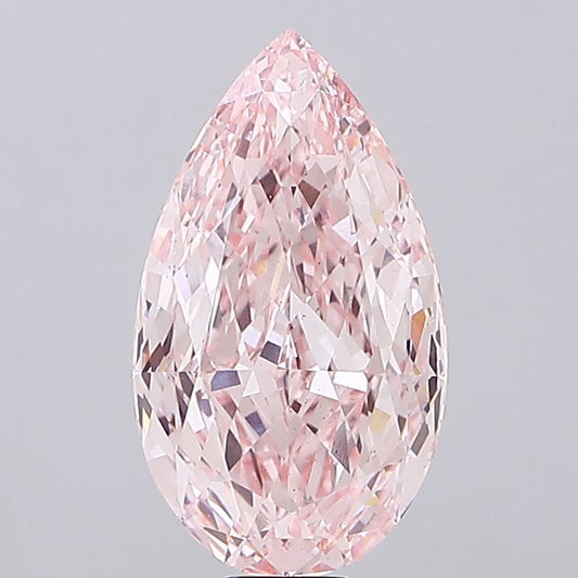 20 CT Pink Color Pear Cut Lab Grown Diamond For anniversary Gift