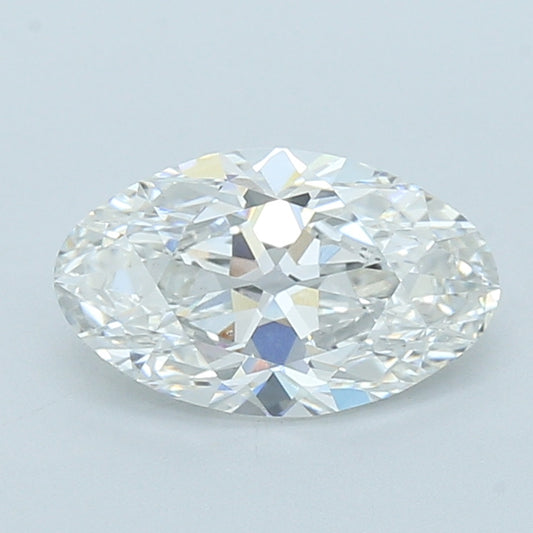 2 CT Moval Cut Lab Created Diamond | F Color, VVS2 Clarity, IGI Certified