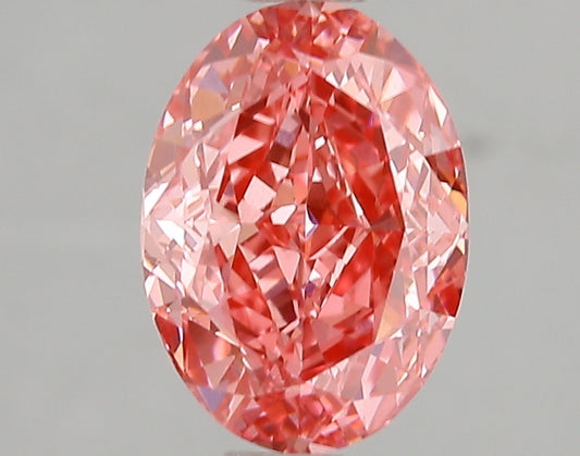 2 Carat Vivid Pink Oval Shape Lab Grown Diamond For Anniversary Gift | Custom Ring