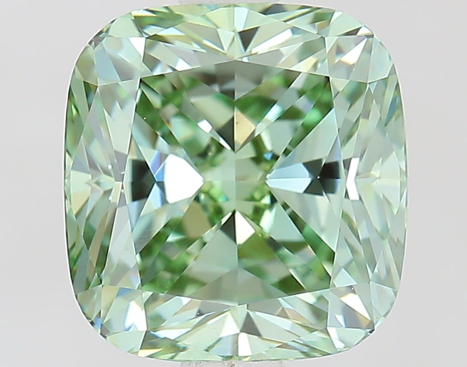 2 Carat-VVS2 Green Cushion Cut Diamond For Engagement Ring | Diamond Gift