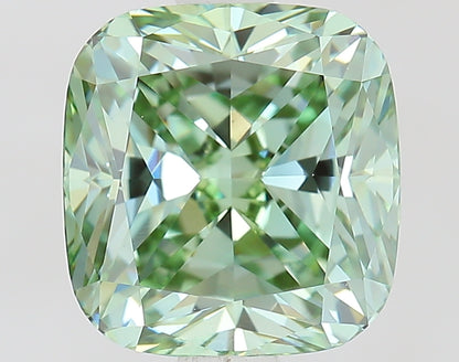 2 Carat-VVS2 Green Cushion Cut Diamond For Engagement Ring | Diamond Gift