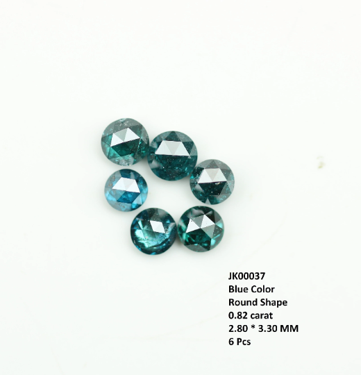 0.82 CT Blue Rose Cut Natural Loose Diamond For Making Jewelry