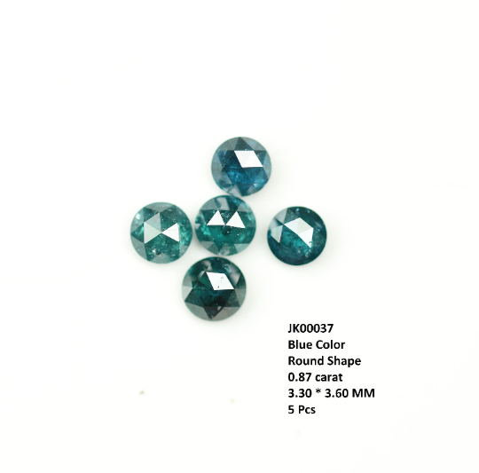 0.87 CT Blue Treated Rose Cut Diamond For Making Bracelet