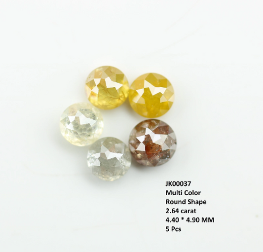 2.64 CT Natural Loose Multicolor Rose Cut Diamond For Making Wedding Jewelry