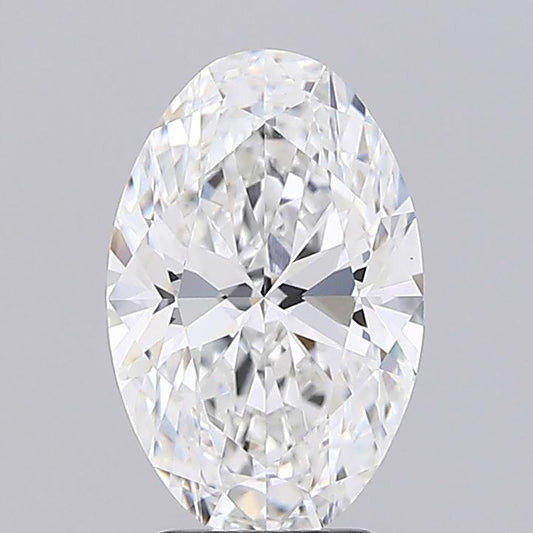 3 Carat Oval Shape Lab Created Diamond | D-VVS2, IGI Certified
