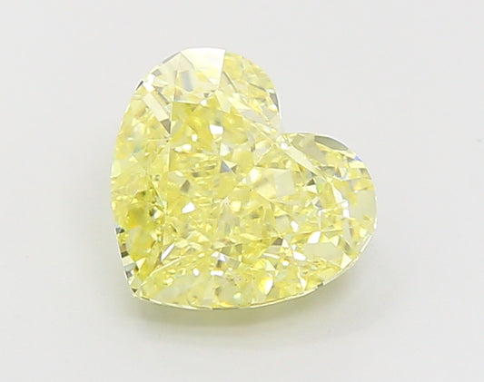 3.49 CT Fancy Yellow Heart Cut Lab Grown Diamond For Fine Jewelry | Custom Orders