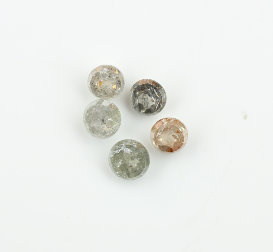 1.35 CT Salt And Pepper Loose Rose Cut Diamond For Making Jewelry
