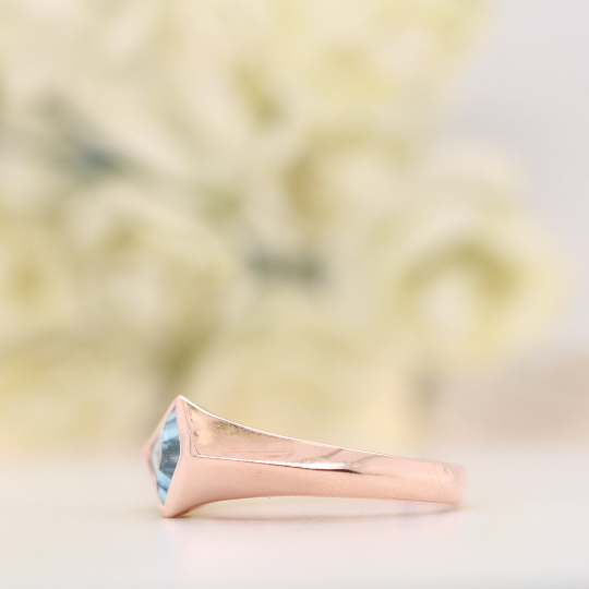 Captivate Her Heart with a 190 CT Swiss Light Blue Galaxy Gemstone Ring A Personalized Touch of Elegance