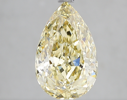 3.03ct Pear Shaped Fancy Yellow Lab Diamond IGI VVS2