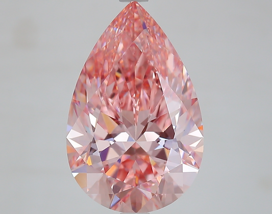 5.09 Carat Fancy Pink Synthetic Diamond, Pear Cut | VS1 Clarity, CVD, IGI Certified
