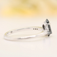 Galaxy White Gold Shield Shape Natural Salt And Pepper Diamond Engagement Ring 14k