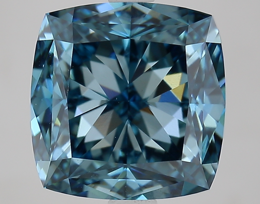 4.51 Carat Cushion Shape IGI Certified Lab Grown Fancy Blue Diamond VVS2 Clarity for Fine Jewelry