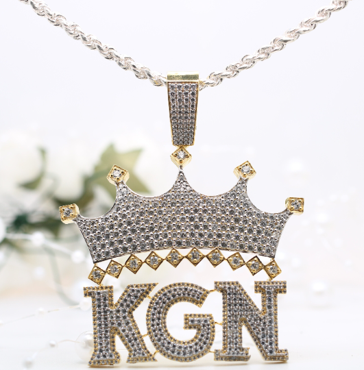 Exclusive 6.9 MM Custom Silver KGN Youngboy Pendant Unleashed!