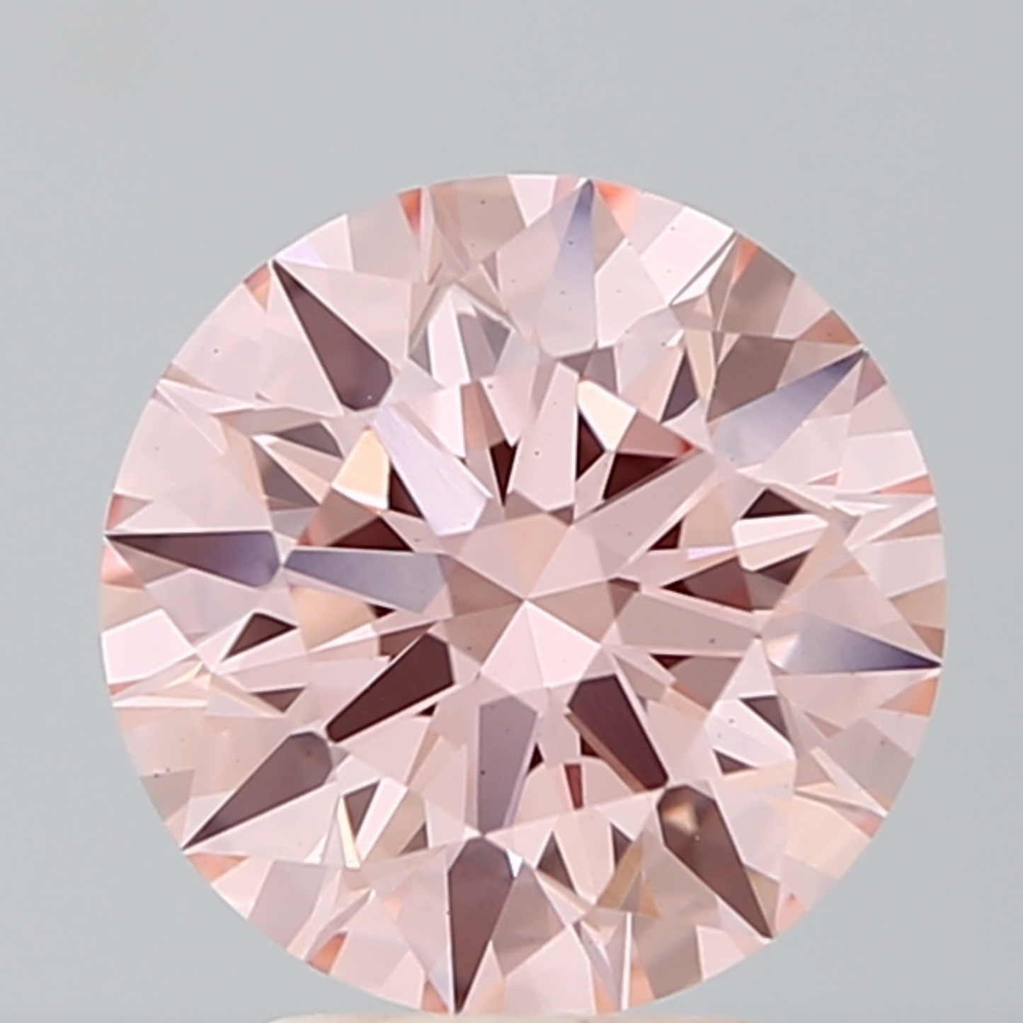 3.05ct Round Fancy Pink Lab Diamond IGI VS1 Sustainable Gem
