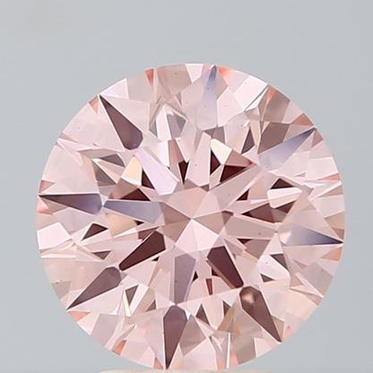 3.05ct Round Fancy Pink Lab Diamond IGI VS1 Sustainable Gem
