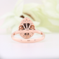 Captivating Elegance Pear Shape Black Diamond 14K Rose Gold Engagement Ring