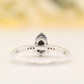 Galaxy White Gold Shield Shape Natural Salt And Pepper Diamond Engagement Ring 14k