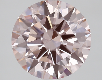 3.00 CT Round Cut Lab Grown Diamond Fancy Pink VS2 IGI Certified | Lab Created Diamond for Rings