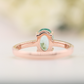 Lovely Light Green Tourmaline Oval Shape Gemstone Ring | 9K Rose Gold Ring | 8 MM Green Oval | Christmas Offers | Gift For Her | Oval Ring
