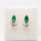 Emerald Green Marquise Cut Beautiful Fancy Earrings