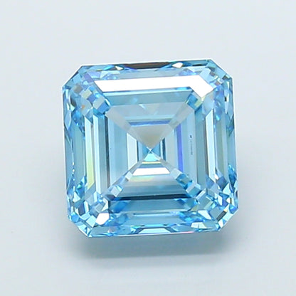 VVS2 Clarity, Blue Color, 8 CT Asscher Cut Lab Grown Diamond For Custom Engagement Ring