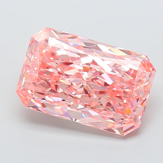 8 CT Pink Color VS1 Clarity Radiant Cut Lab Made Diamond For Custom Jewelry | IGI Certified Diamond