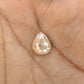 2.05 CT Natural Peach Color Galaxy Pear Shape Salt And Pepper Diamond For Her
