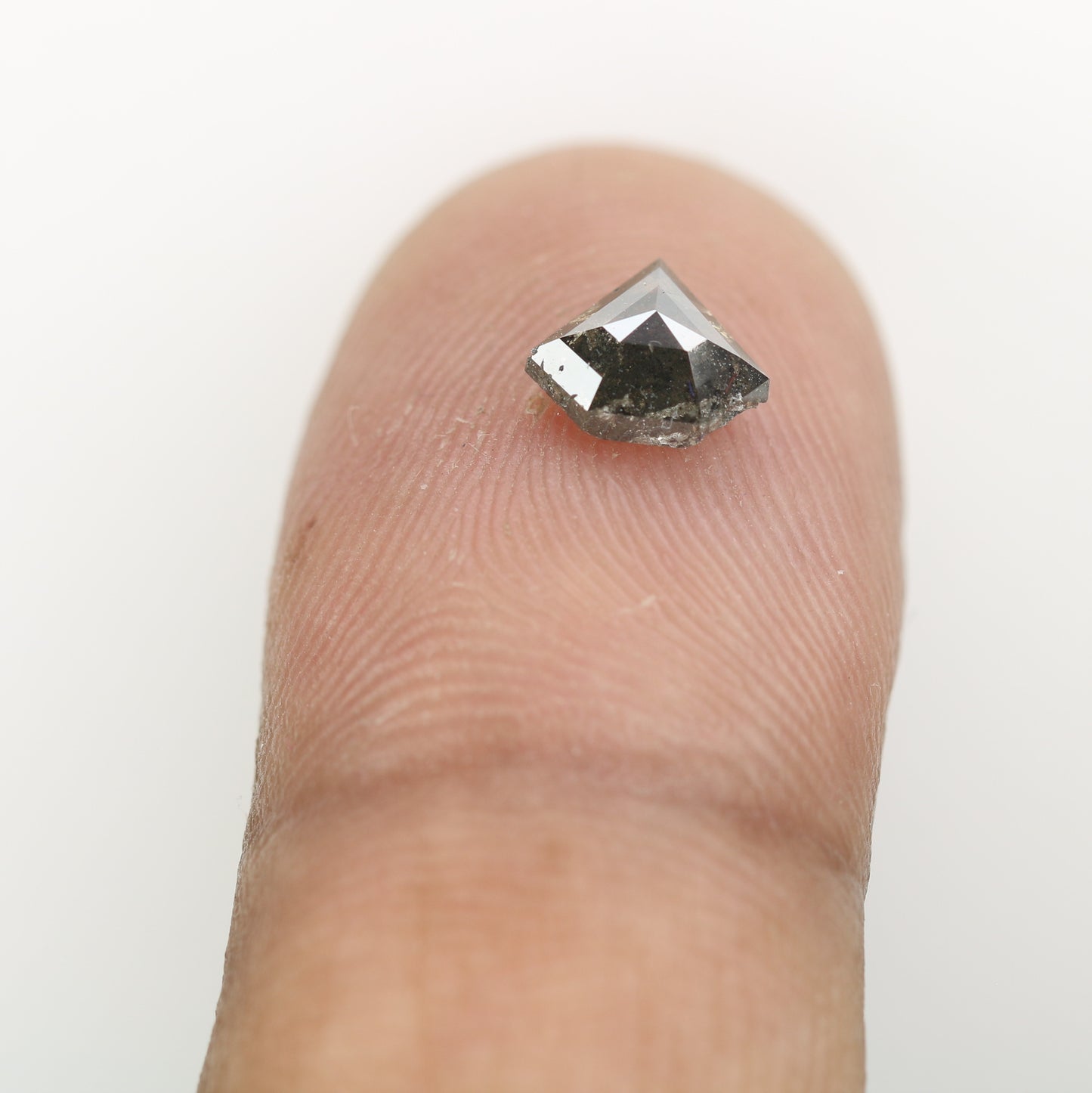 0.87 CT Natural Grey Galaxy Geometric Diamond Shape Salt And Pepper Diamond