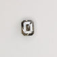 0.73 CT Natural Grey Galaxy Emerald Shape Salt And Pepper Diamond For Her