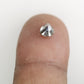 0.67 CT Natural Grey Galaxy Pear Shape Salt And Pepper Diamond For Her