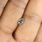 0.67 CT Natural Grey Galaxy Pear Shape Salt And Pepper Diamond For Her