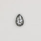 0.39 CT Natural Grey Galaxy Pear Shape Salt And Pepper Diamond For Her