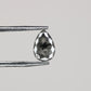 0.44 CT Natural Grey Galaxy Pear Shape Salt And Pepper Diamond For Her