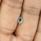 0.44 CT Natural Grey Galaxy Pear Shape Salt And Pepper Diamond For Her