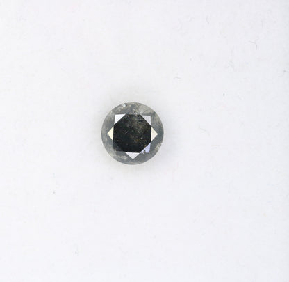 1.12 CT Loose Round Brilliant Cut Fancy Salt And Pepper Natural Diamond For Engagement Ring