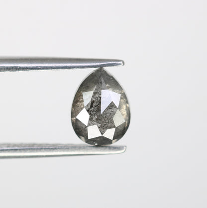 0.87 CT Pear Shape 6.70 MM Salt And Pepper Diamond