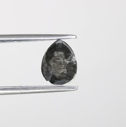 0.87 CT Pear Shape 6.70 MM Salt And Pepper Diamond